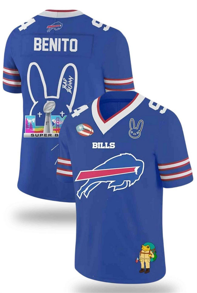 Men's Buffalo Bills Royal 2025/2026 Bowl LX  Print Jersey